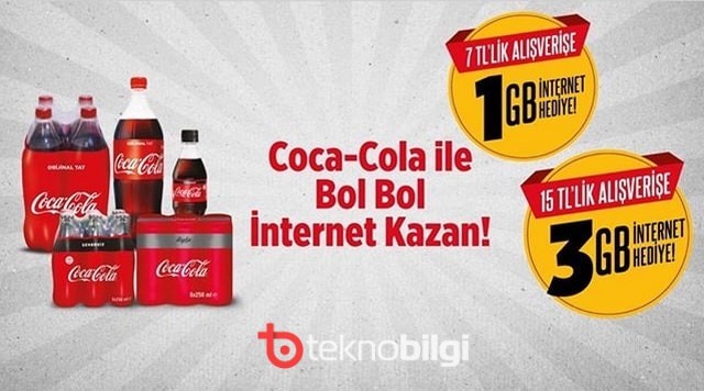 Coco Cola bedava internet